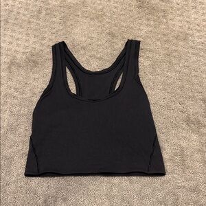 Lululemon Black Racerback Cropped Tank Top in Size 4